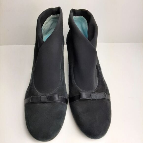 THIERRY RABOTIN Suede Slip-On Wedge Pumps Shoes w/ Bow Sz 8 | Eur 39 - Picture 4 of 12